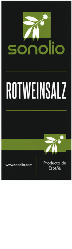 Sonolio Rotweinsalz Etikett